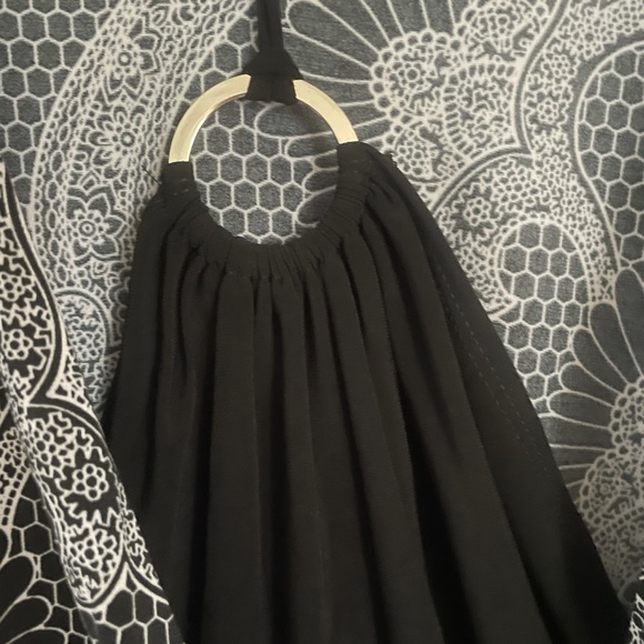 Rare unique sewn in halter top blouse 14/16 - Picture 3 of 11